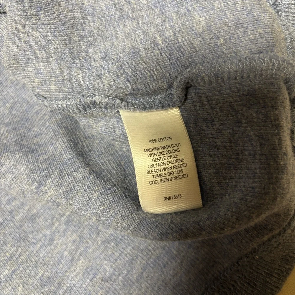 Men’s Lachlan Men’s British 1/4 Snap Blue 100% Cotton Sweater Size Large